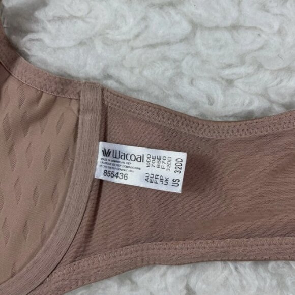 Wacoal Elevated Allure Front Close Underwire Racerback Bra 32DD Tan Nude 855436 - Picture 5 of 5
